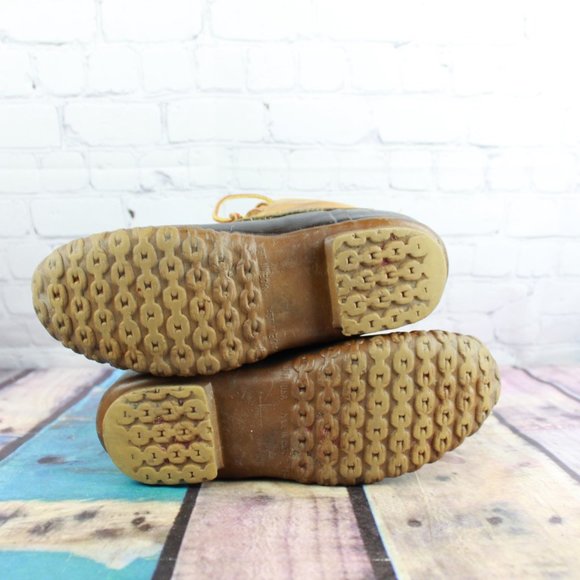 Vintage LL Bean Brown Leather Unlined Maine Hunting Shoe Duck Boots Size 8 - Picture 9 of 9